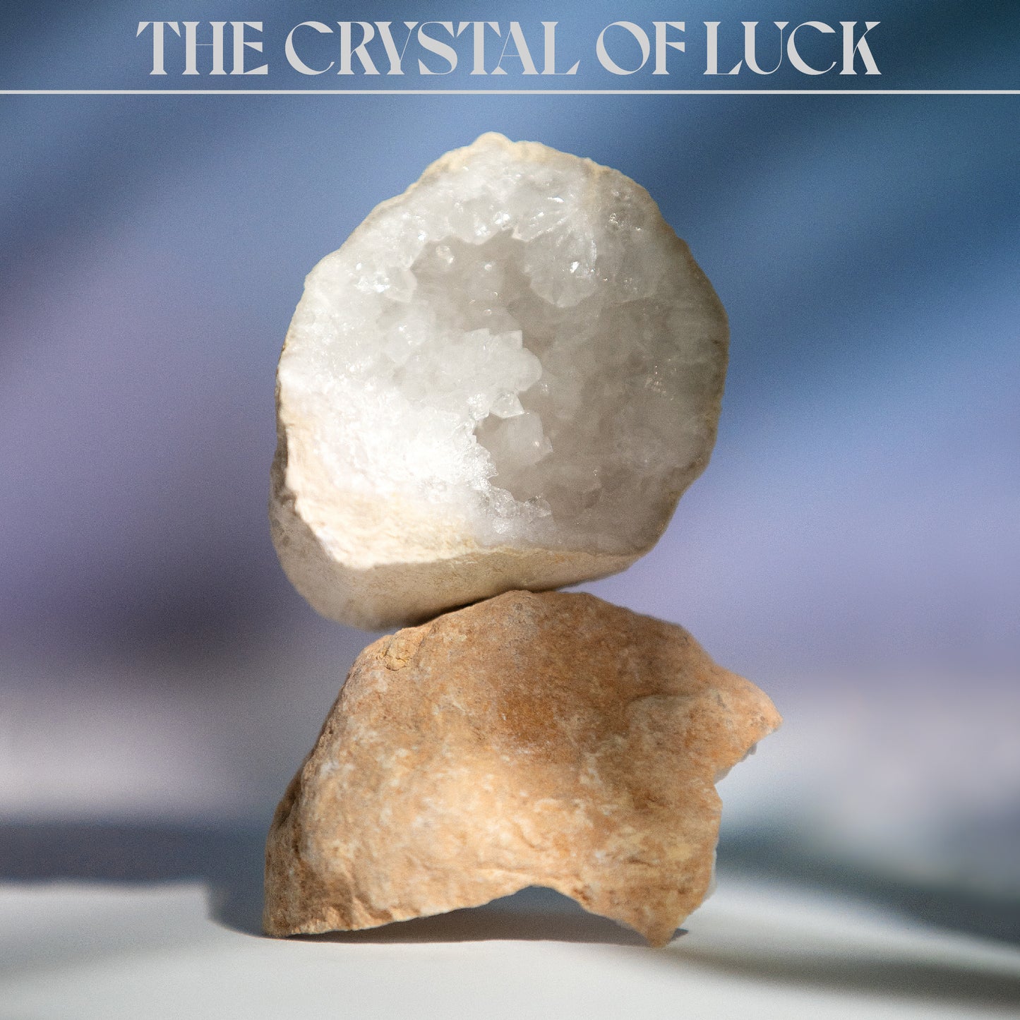 Quartz Geode "Lucky" Kristall. Bedeutung: Glück.